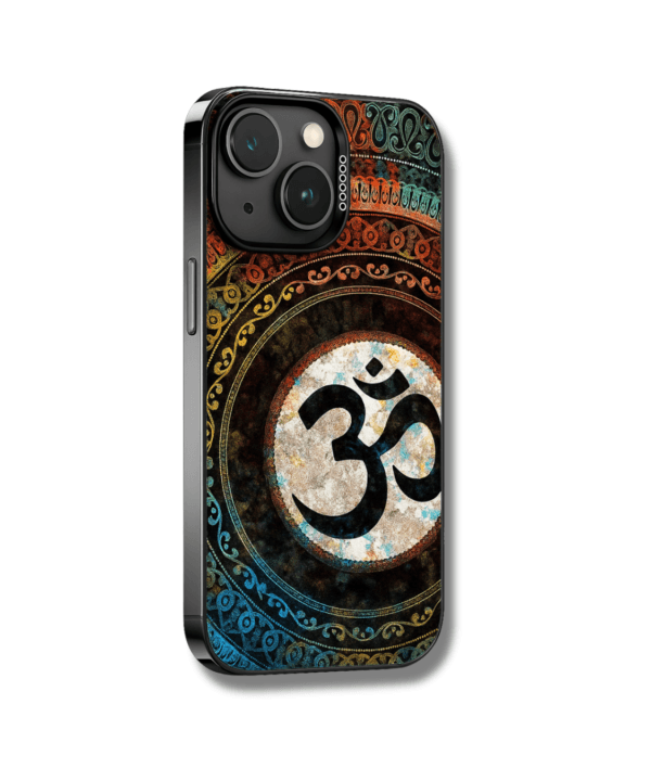 iPhone 14 Cover Case – Om Spiritual Mandala Design