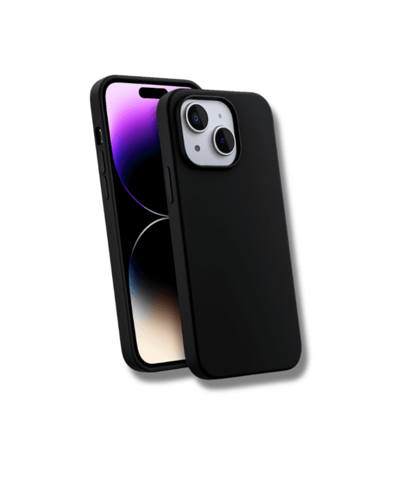 iPhone 15 black plain Back Cover sopraa