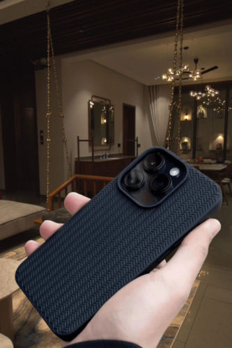Woven Texture iPhone Case Durable and Stylish (Black) photo review