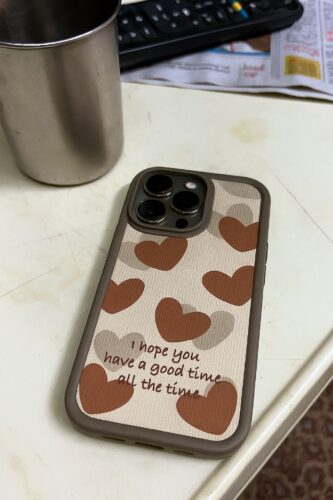 I Hope You Have a Good Time Heart Pattern iPhone Case photo review
