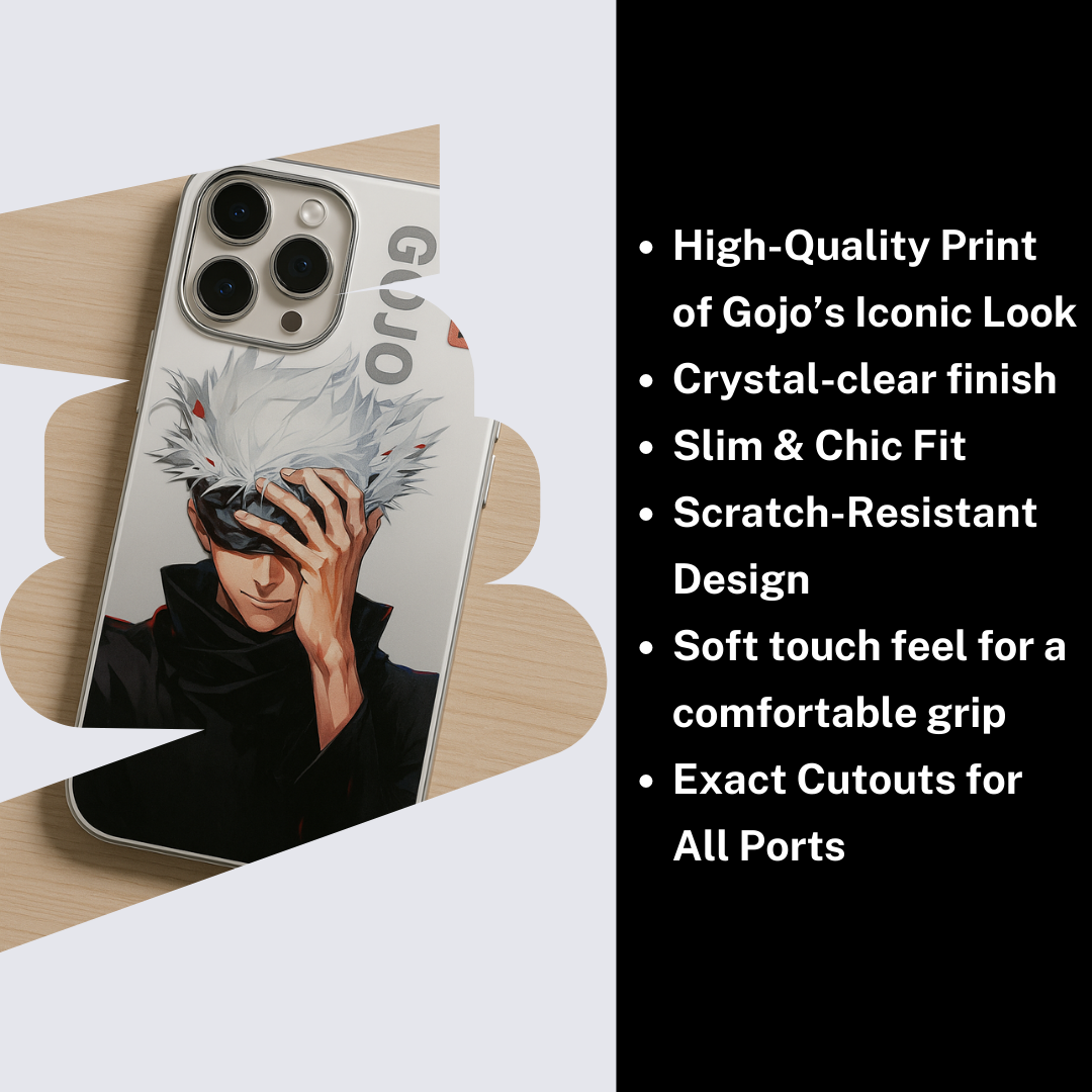 Satoru Gojo iPhone Anime Case – Bold and Stylish Design - Image 4