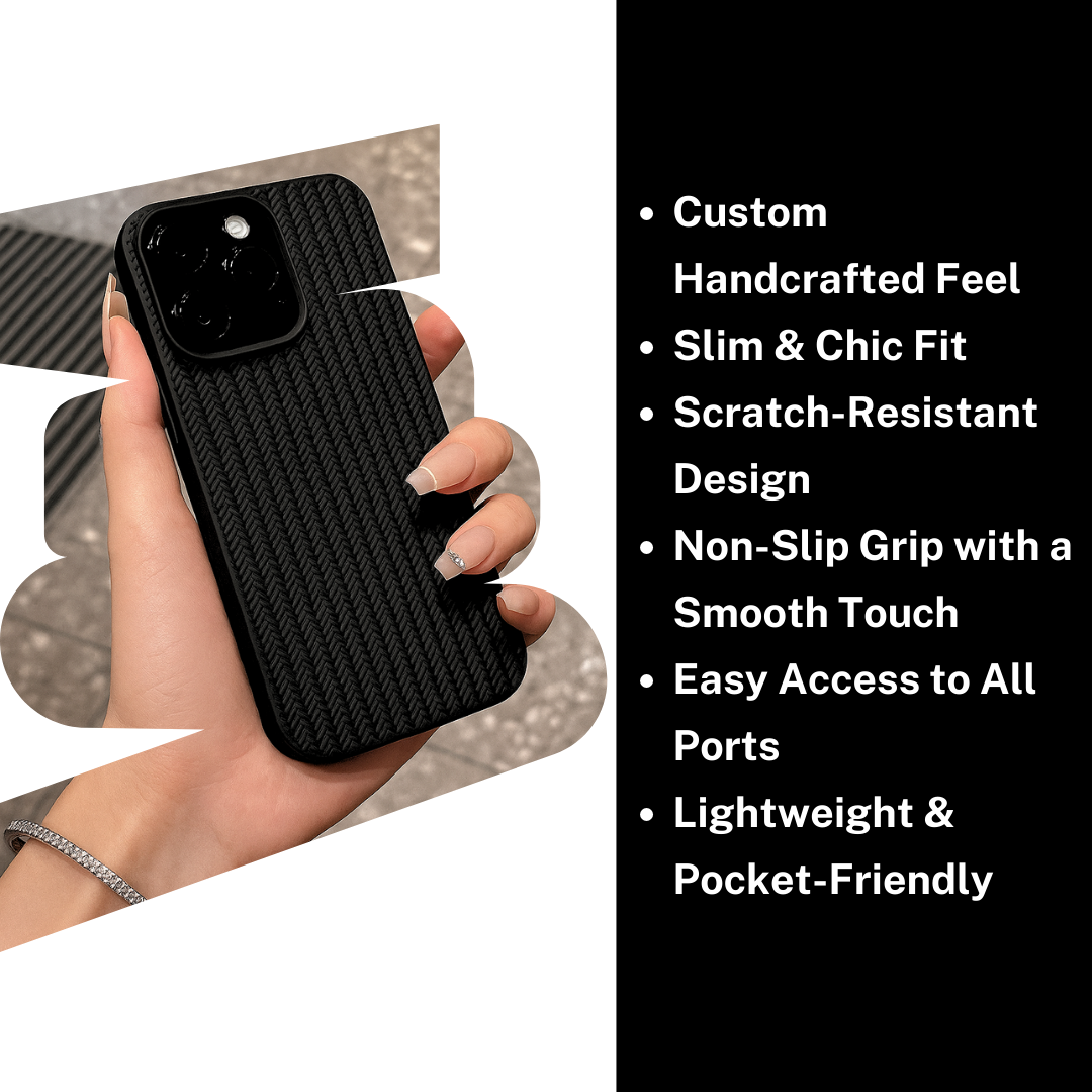 Luxury Slim Grey Leather Protective Back Case – iPhone 15 Pro - Image 5