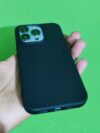 Minimalist Black Silicone iPhone Case Smooth Finish