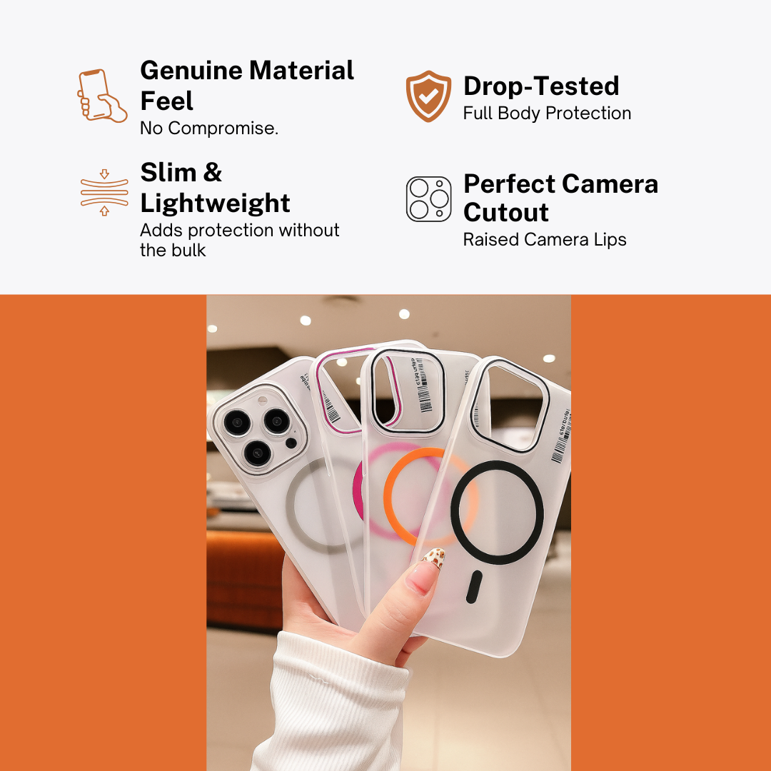 Smoke Finish Semi Transparent MagSafe Case (Black) - Image 2