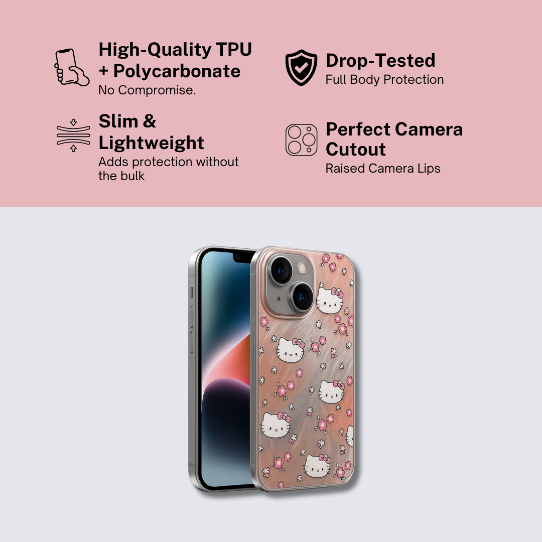 Cute Hello Kitty Pink Design iPhone Case for Girls - Image 2