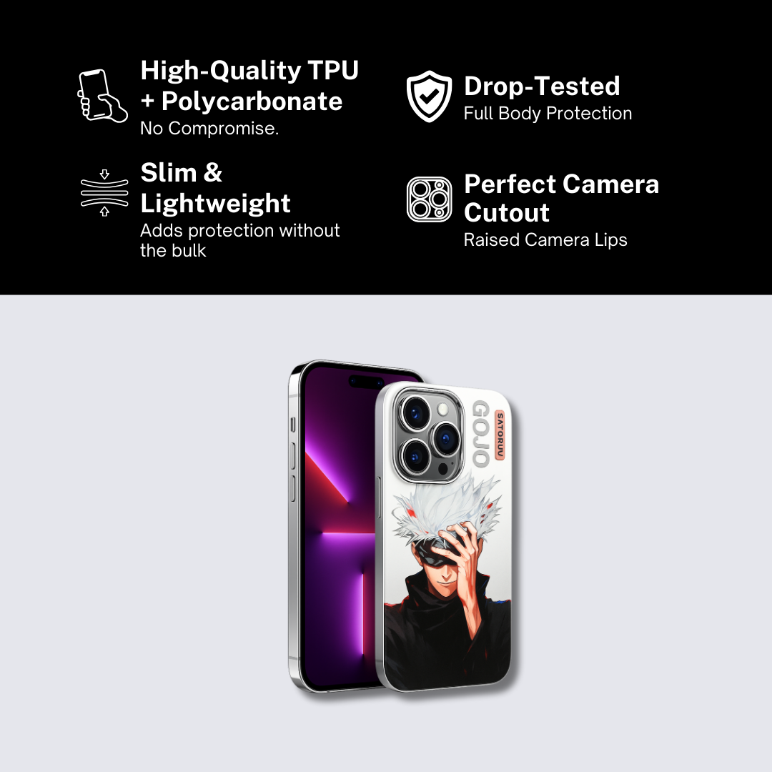 Satoru Gojo iPhone Anime Case – Bold and Stylish Design - Image 2