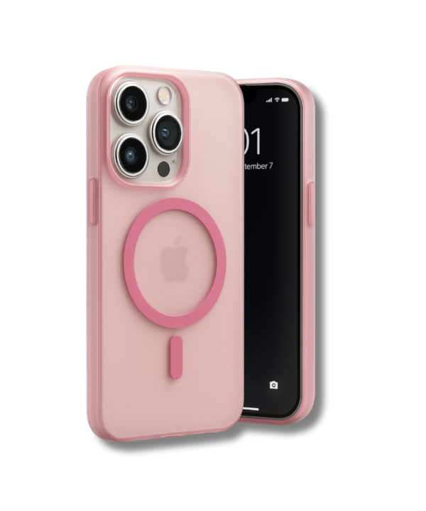 Pink Semi-Transparent MagSafe Case