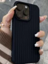 Woven Texture iPhone Case Durable and Stylish (Black)