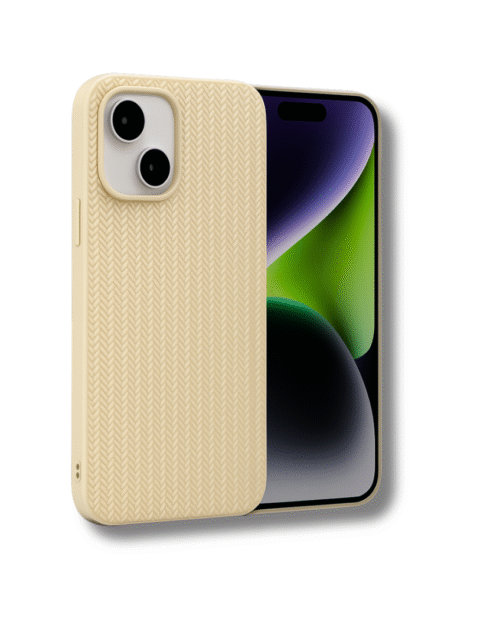 iphone 15 cream woven pattern cover sopraa