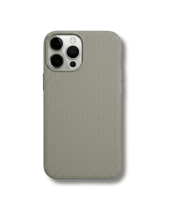 Woven Texture iPhone Case Durable and Stylish (Beige)