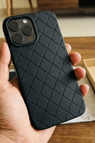 Matte Black Quilted Diamond Pattern Case photo review
