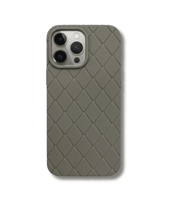 Matte Beige Quilted Diamond Pattern Case
