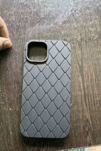 Matte Beige Quilted Diamond Pattern Case photo review