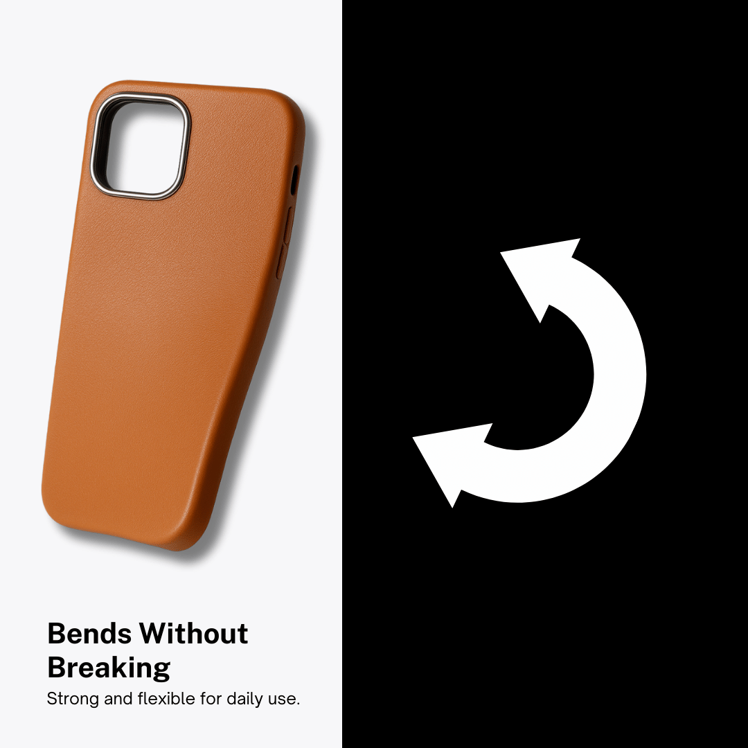 Luxury Slim Black Leather Protective Case - Image 3