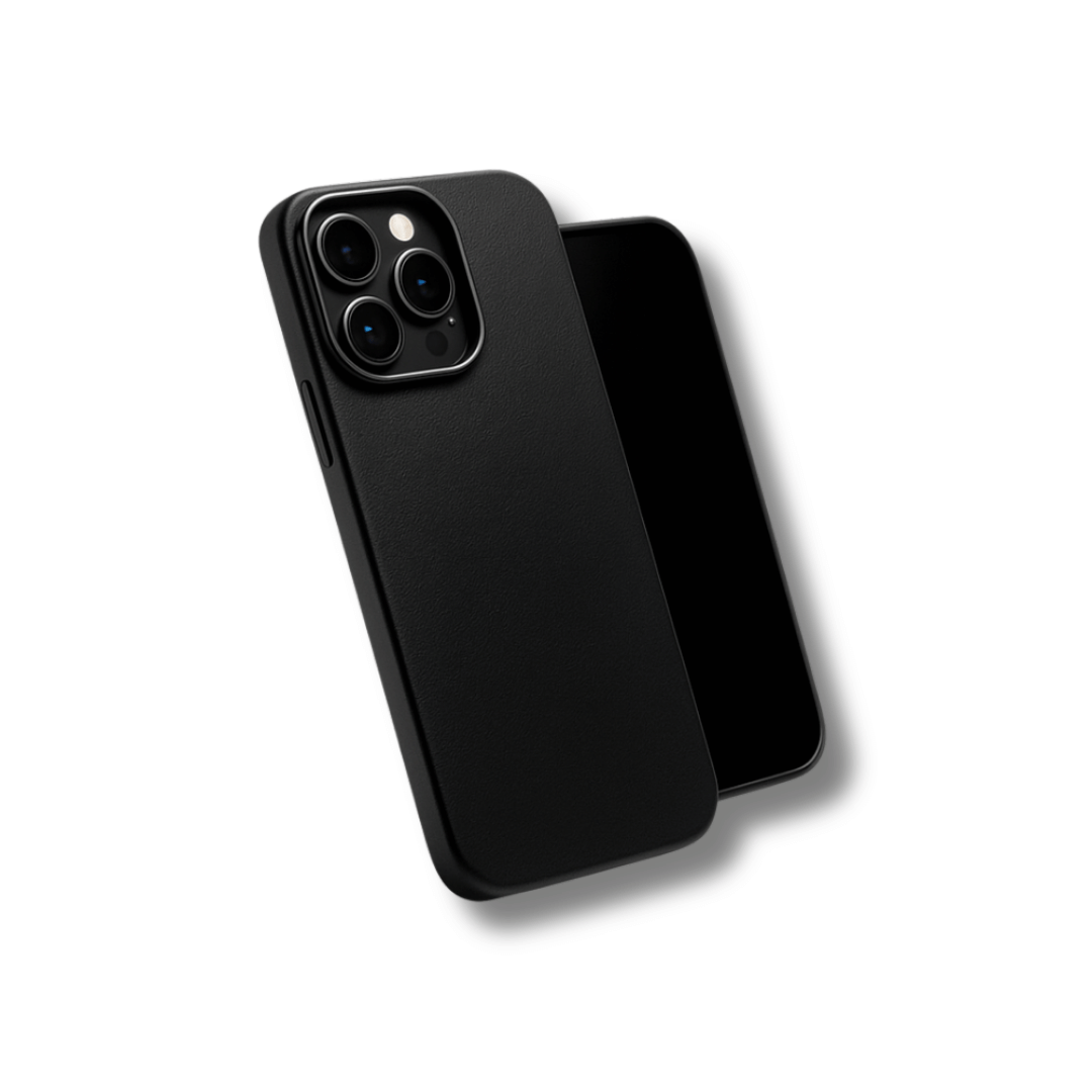 Luxury Slim Black Leather Protective Case