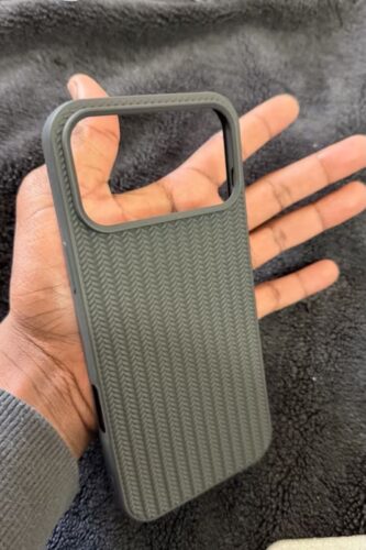 Woven Texture iPhone Case Durable and Stylish (Black) photo review