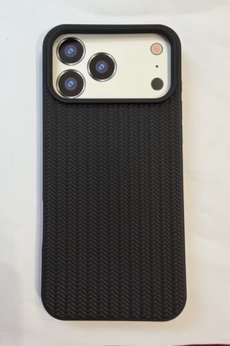 Woven Texture iPhone Case Durable and Stylish (Black) photo review
