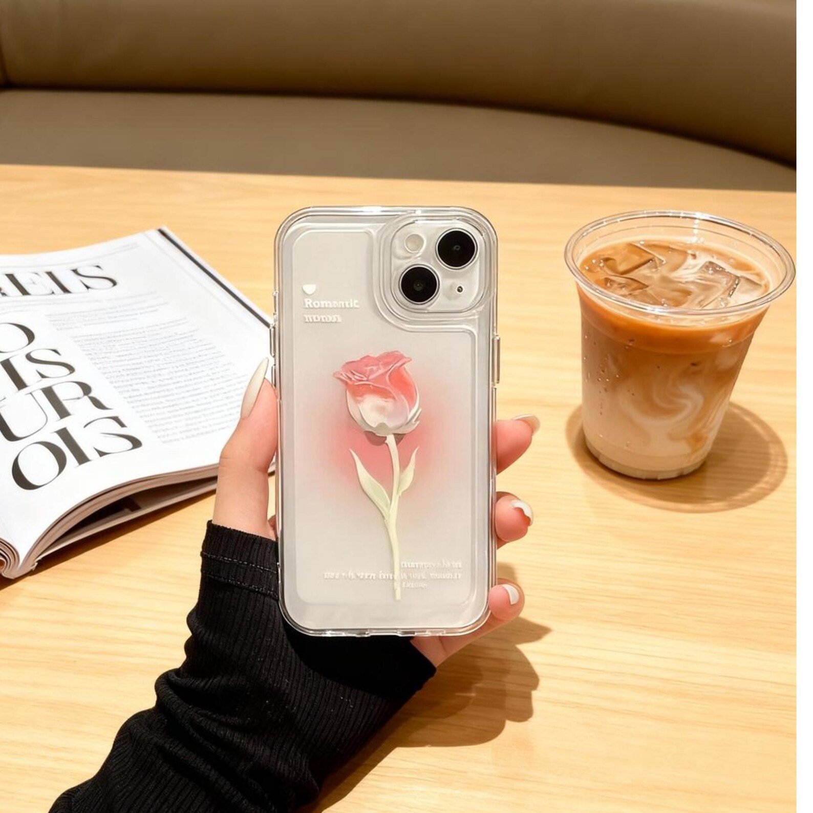 Sculpted Bloom Case with Blush Halo Detail - Image 2
