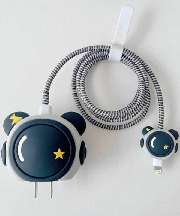Lightning Panda Silicone iPhone Charger Protector Set