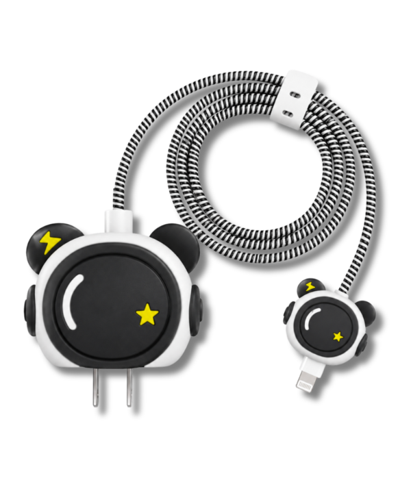 Lightning Panda Silicone iPhone Charger Protector Set