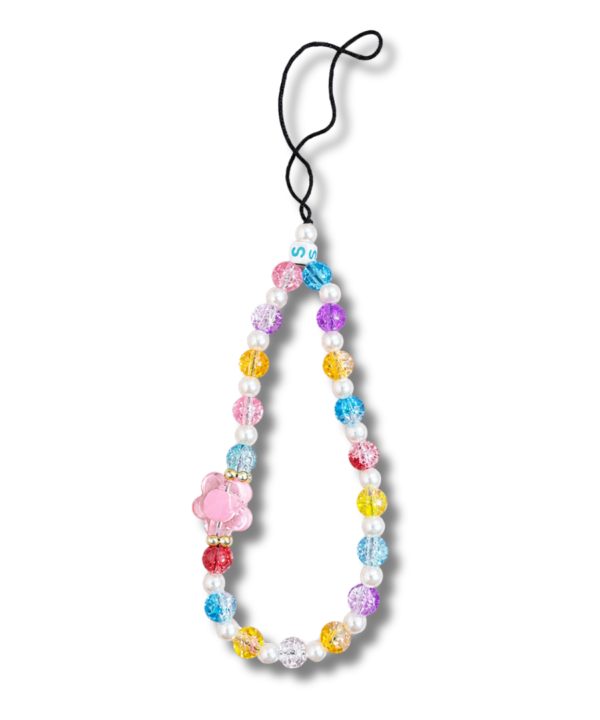Multicolor Crystal Pearl Flower iPhone Charm
