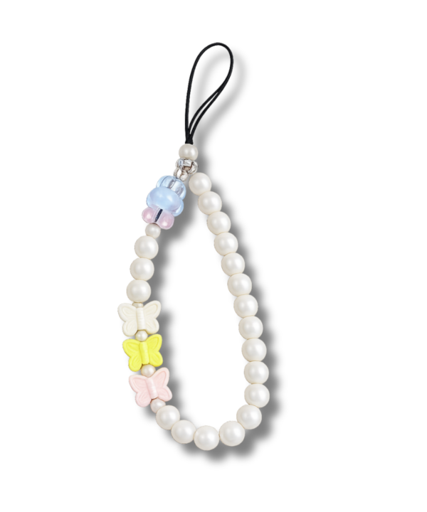 Pastel Butterfly Pearl iPhone Charm