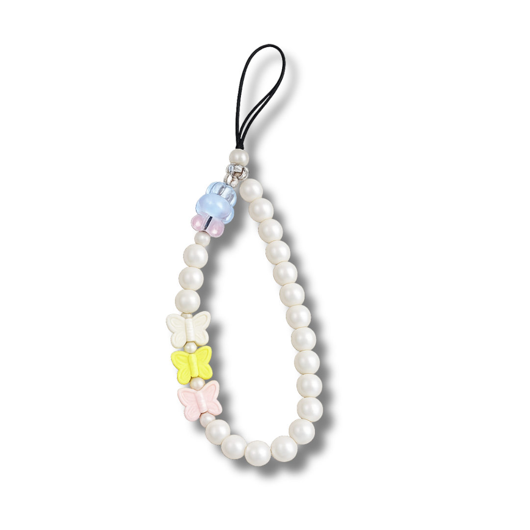 Pastel Butterfly Pearl iPhone Charm