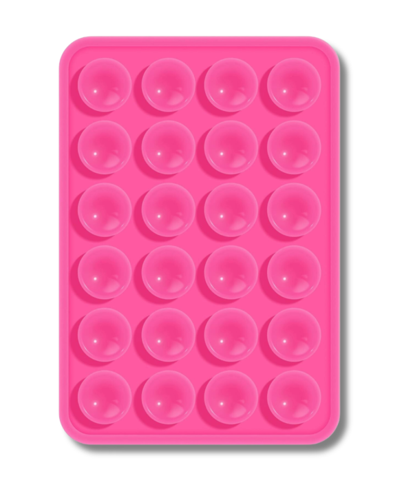 24 Grid Silicone Suction Cup Anti Slip Phone Grip Mat (Pink)