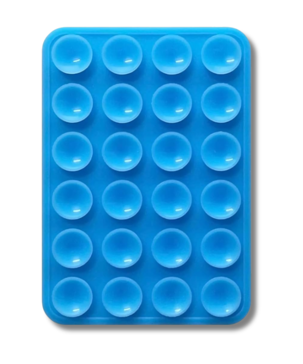 24 Grid Silicone Suction Cup Anti Slip Phone Grip Mat (Blue)