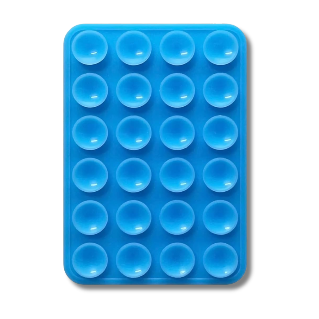 24 Grid Silicone Suction Cup Anti Slip Phone Grip Mat (Blue)