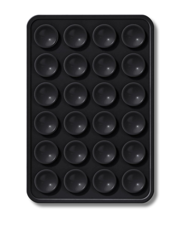 24 Grid Silicone Suction Cup Anti Slip Phone Grip Mat (Black)