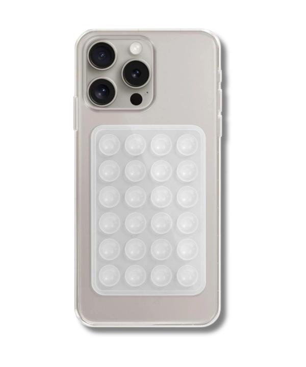 24 Grid Silicone Suction Cup Anti Slip Phone Grip Mat (Transparent)