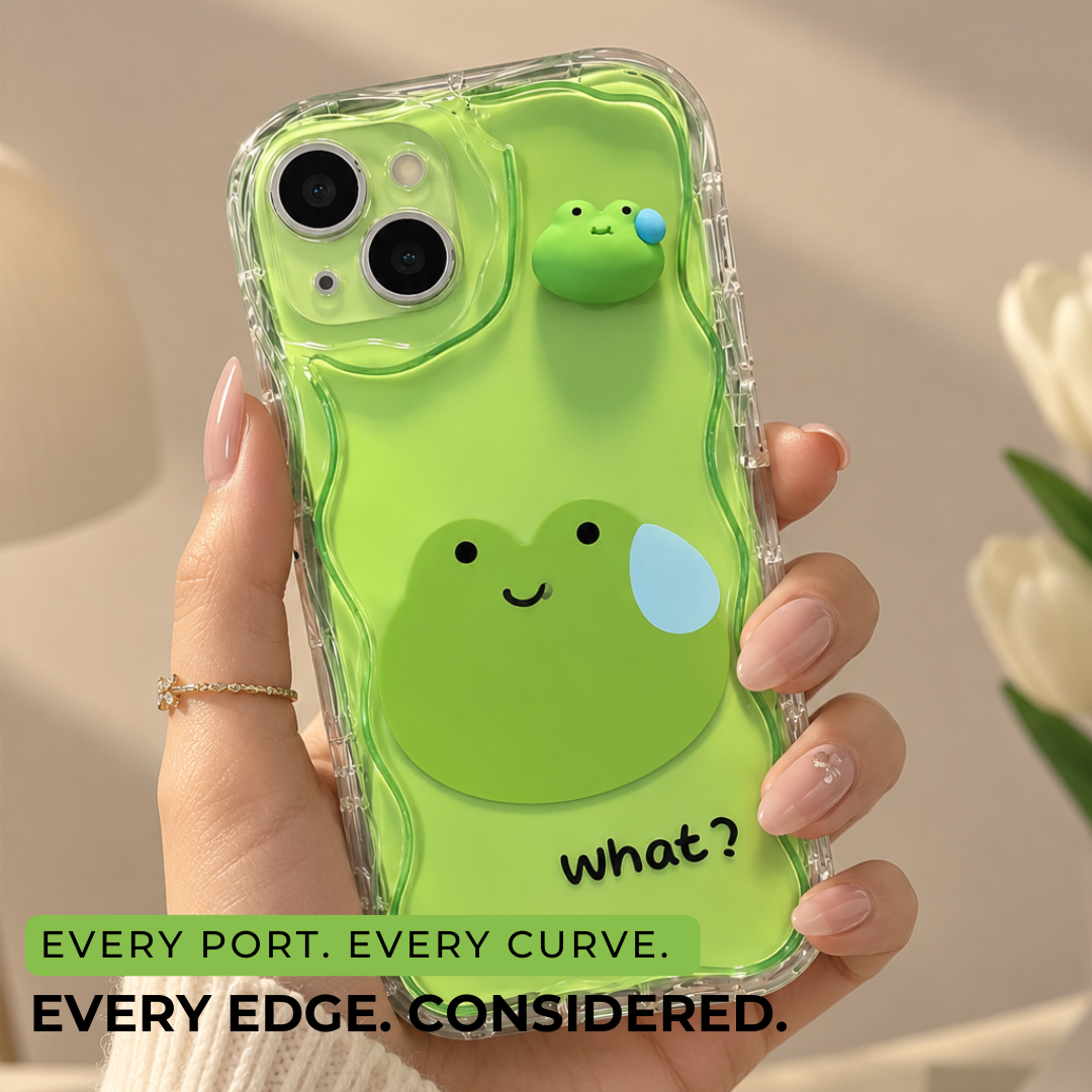 3D Frog Character Semi Transparent iPhone Case - Image 4