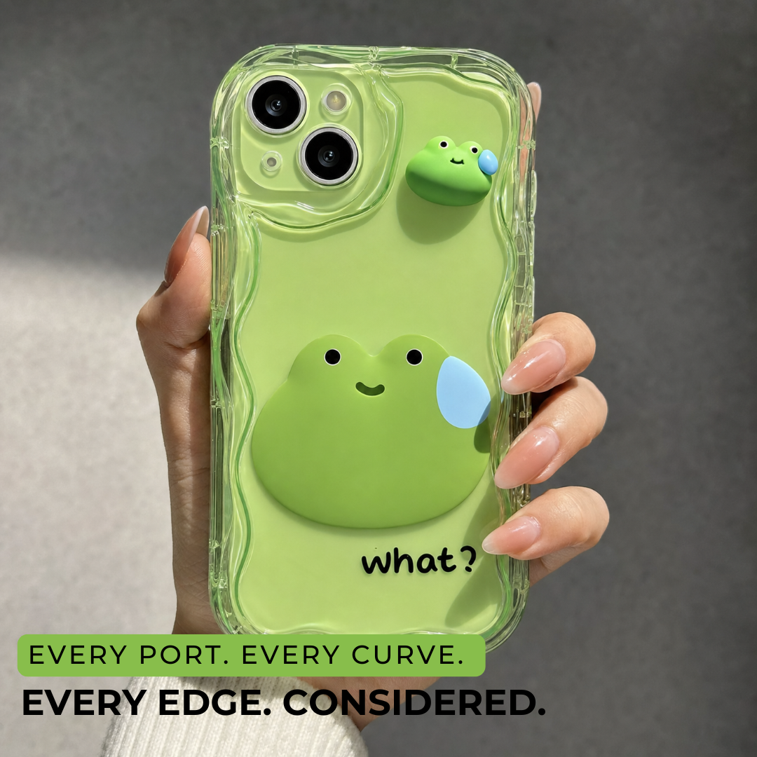 3D Frog Character Semi Transparent iPhone Case - Image 5